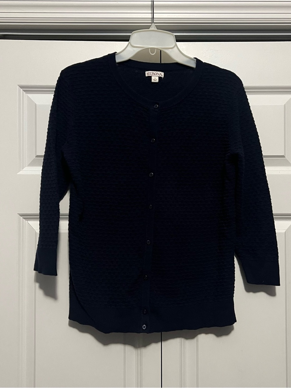 Merona Navy Button-Front Women's Sweater Cardigan
